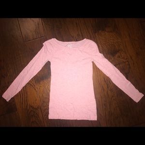 Solid long sleeve bubblegum pink undershirts